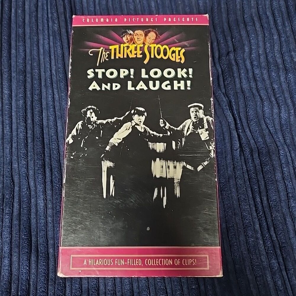 The Three Stooges Television Show Series Videos Stop Look and Laugh 1995 VHS